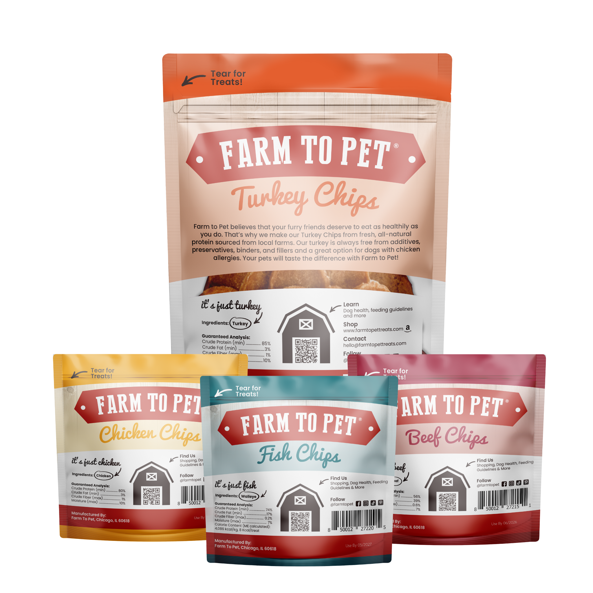 Puppy Packs 'n Snacks Dog Treat Starter Pack | Single-Ingredient Training Treats