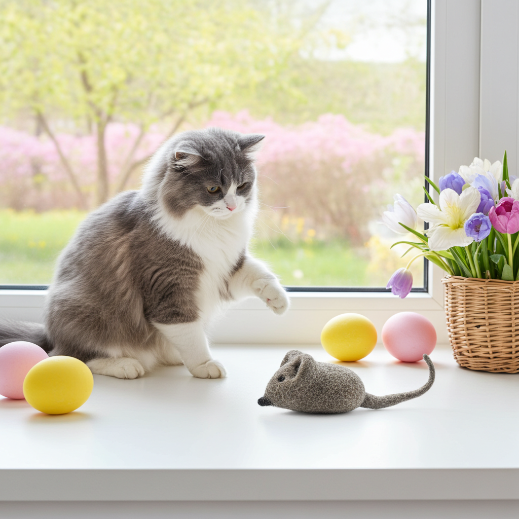 Mouse Cat Toy | Eco-Friendly Wool Felt