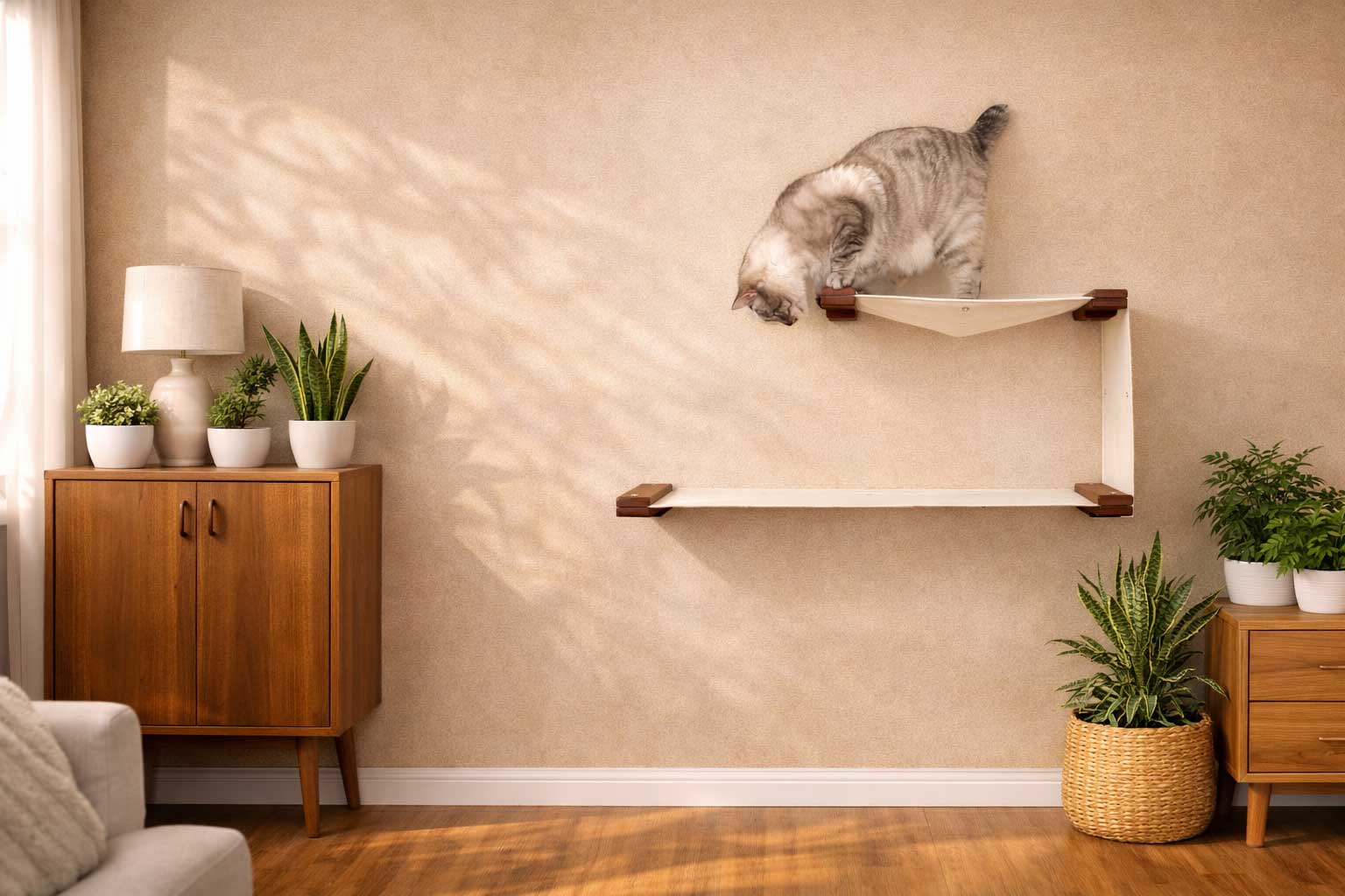 The Double Decker Hanging Cat Hammock Bed - by Catastrophic Creations