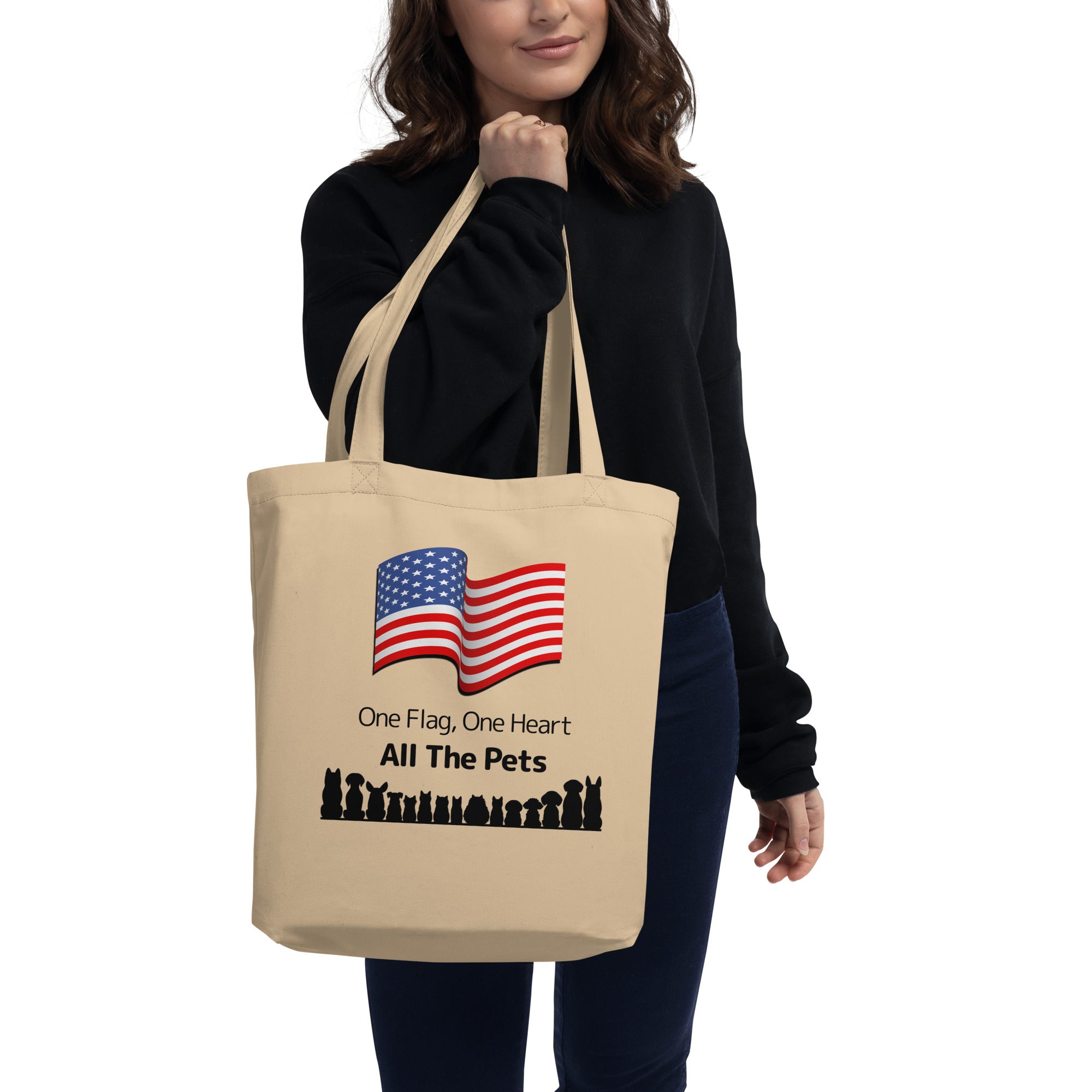 One Flag, One Heart, All the Pets Eco Tote Bag
