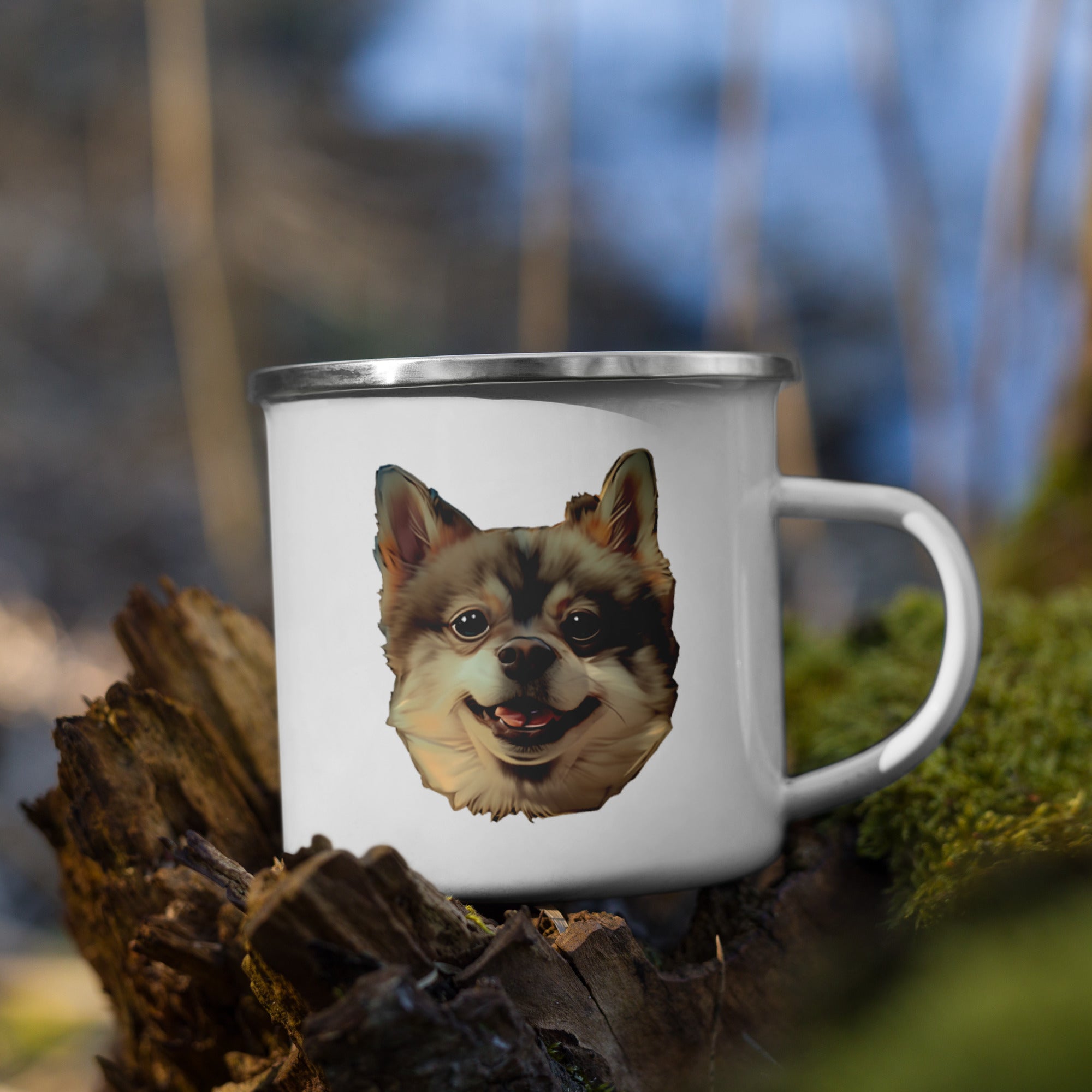 I Love My Pomeranian Enamel Mug