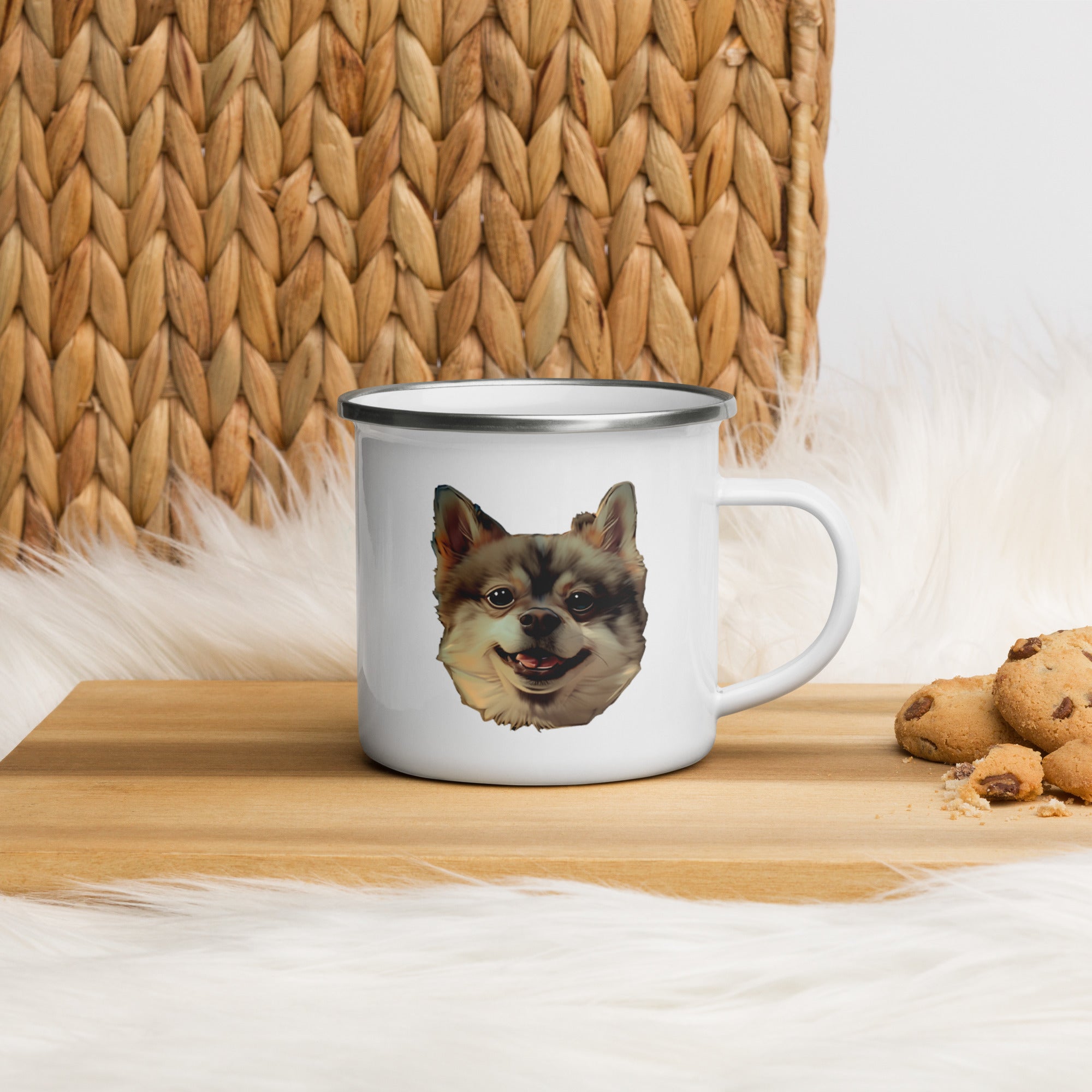 I Love My Pomeranian Enamel Mug