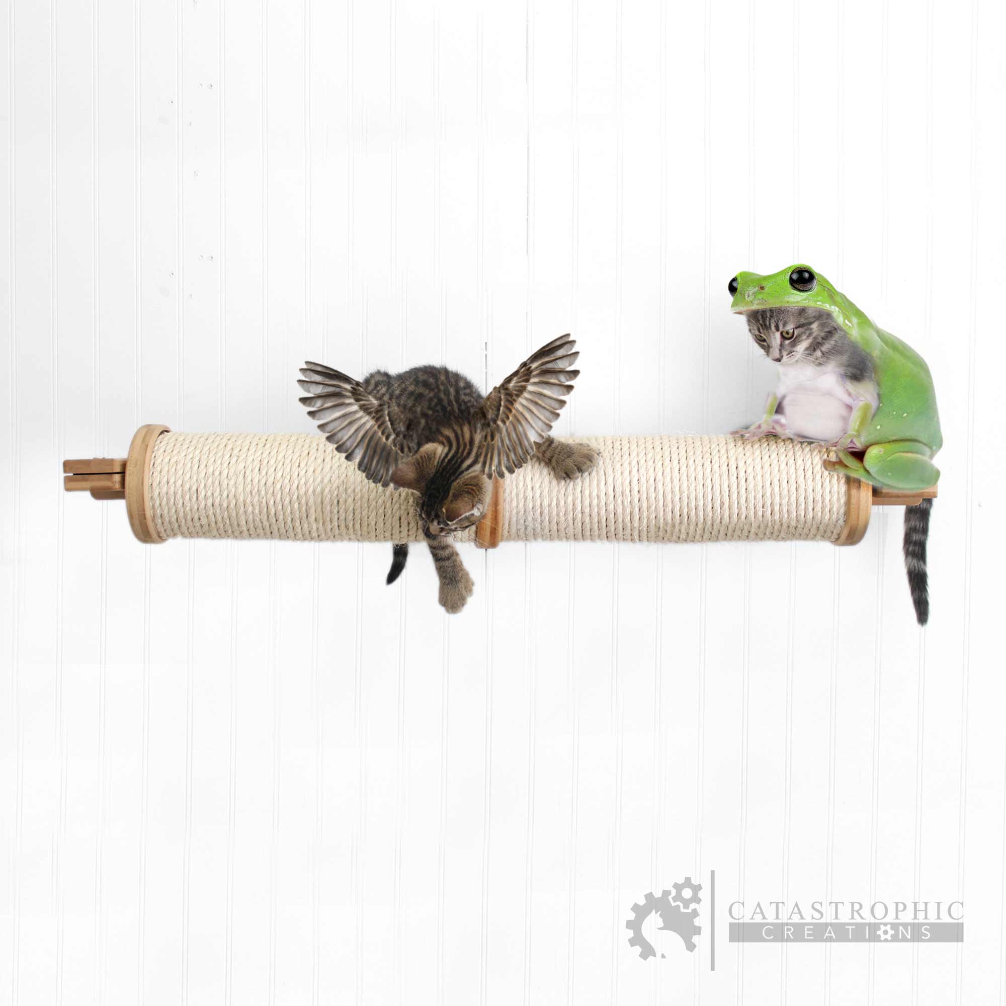 Horizontal Scratching Post (Cat Wall Scratcher) - by Catastrophic Creations