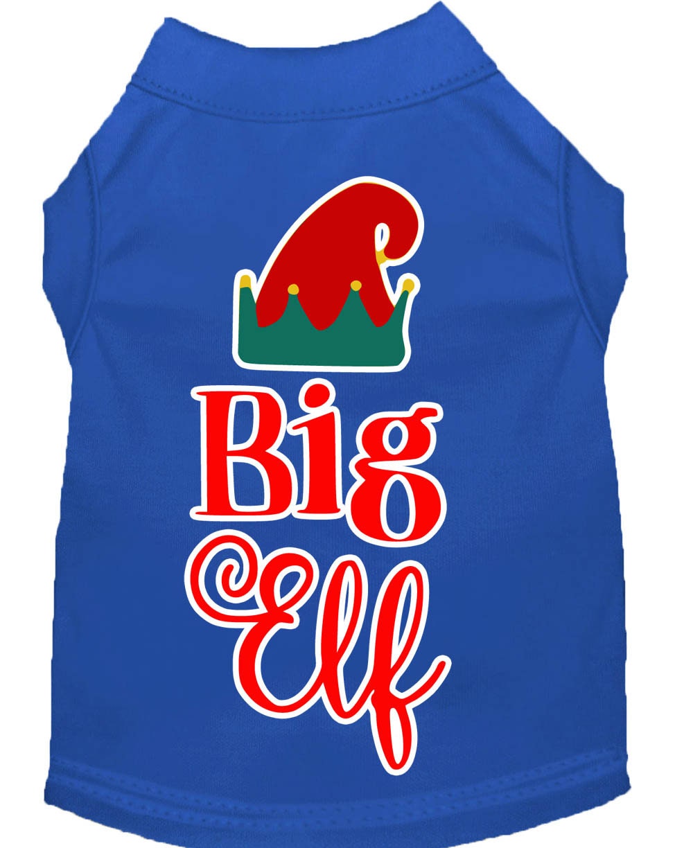 Christmas Pet Dog & Cat Shirt Screen Printed, "Big Elf"