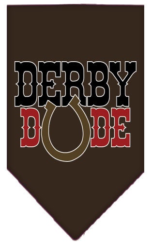 Pet and Dog Bandana Screen Printed, "Derby Dude"