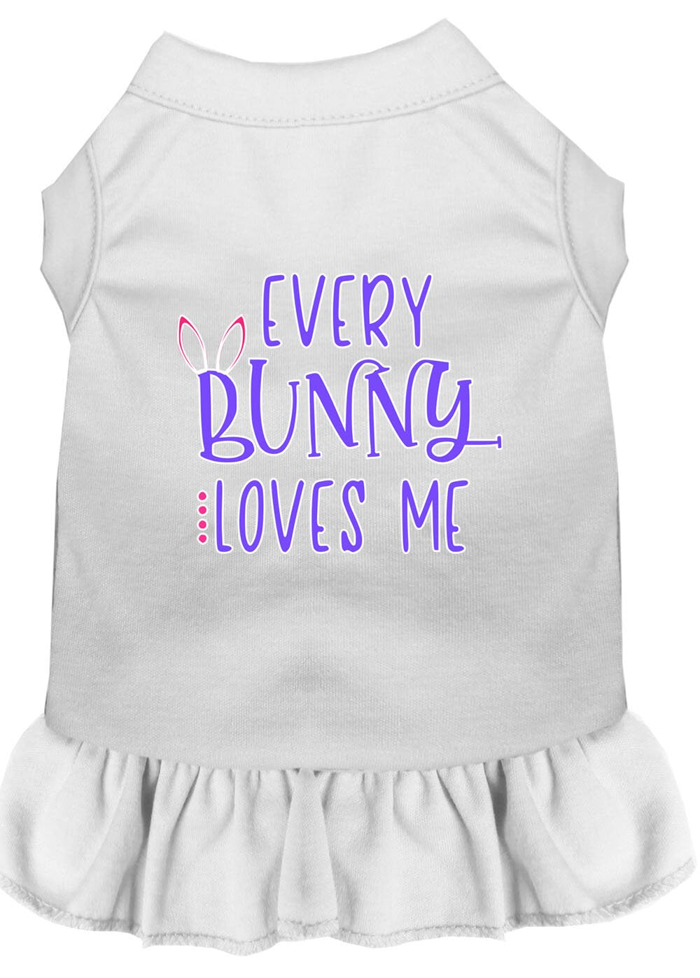 Pet Dog & Cat Dress Screen Printed, "Every Bunny Loves Me"