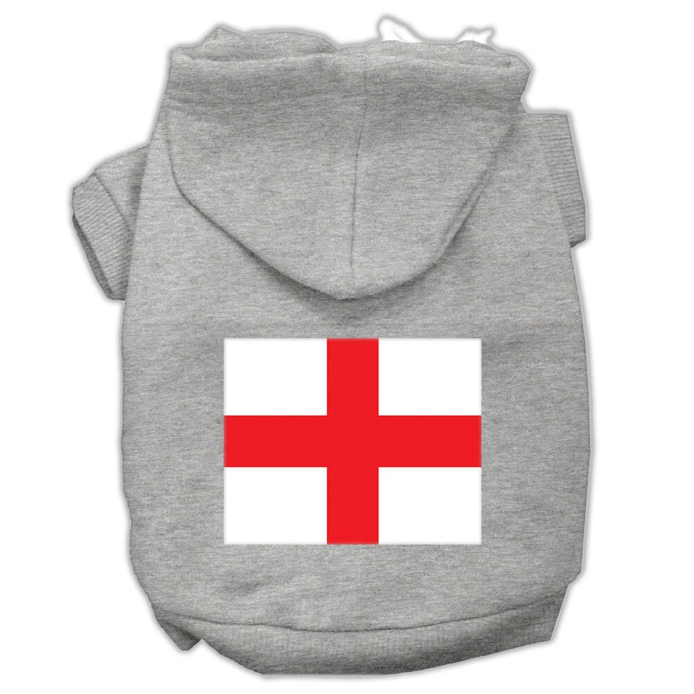 Pet Dog & Cat Hoodie Screen Printed, "St. George's Cross"
