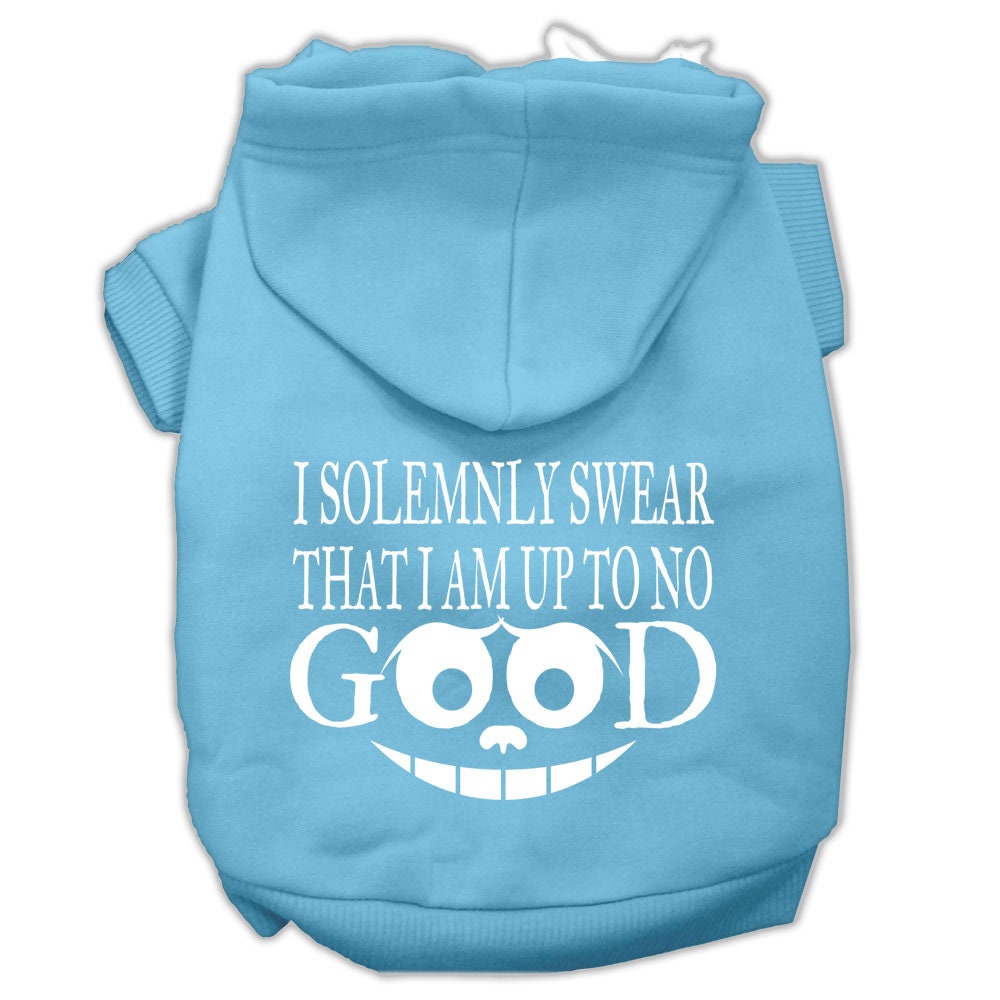 Pet Dog & Cat Hoodie Screen Printed, "I Solemnly Swear That I Am Up To No Good"