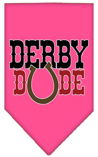 Pet and Dog Bandana Screen Printed, "Derby Dude"