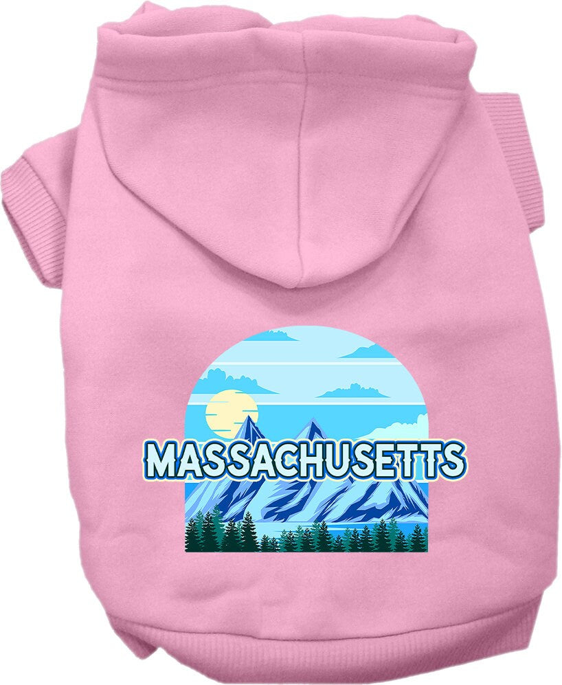 Pet Dog & Cat Screen Printed Hoodie for Medium to Large Pets (Sizes 2XL-6XL), "Massachusetts Trailblazer"