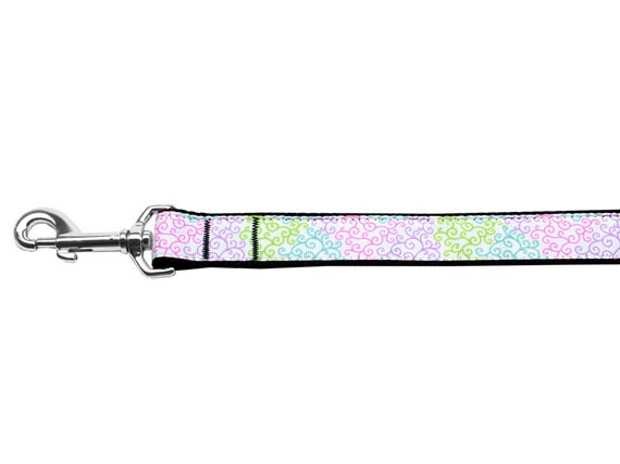 Pet Dog & Cat Nylon Collar or Leash, "Summer Swirls"