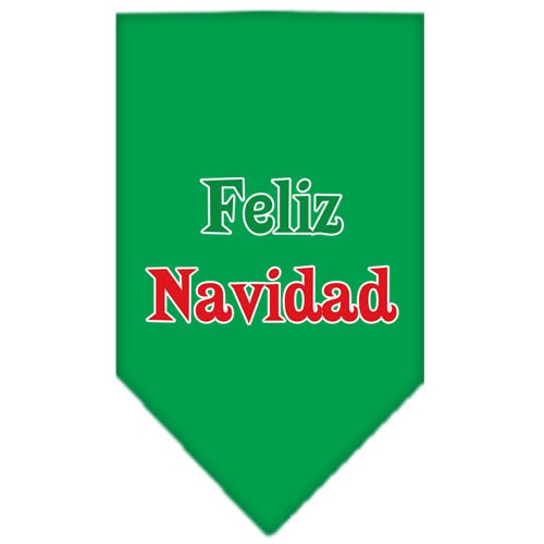 Christmas Pet and Dog Bandana Screen Printed, "Feliz Navidad"
