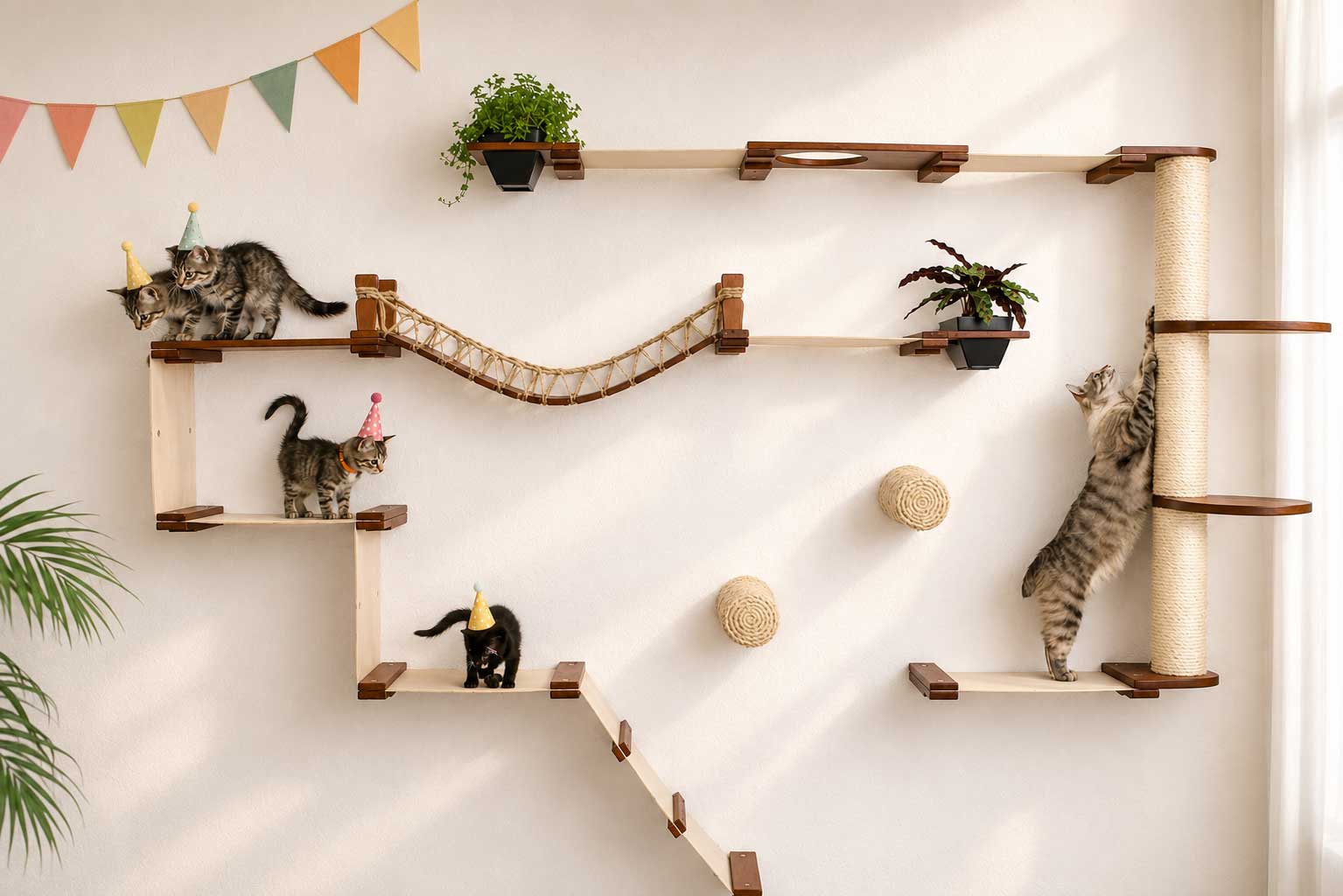 The Juggernaut (Wall-Mounted Cat Tree/Condo) - by Catastrophic Creations