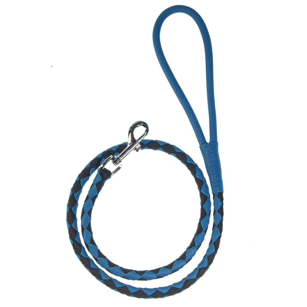 Soft Leather Dual-Color Braided Round Lead