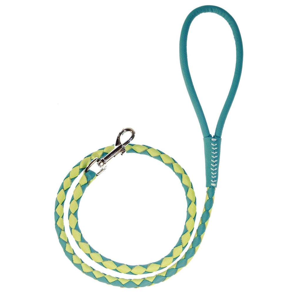 Soft Leather Dual-Color Braided Round Lead