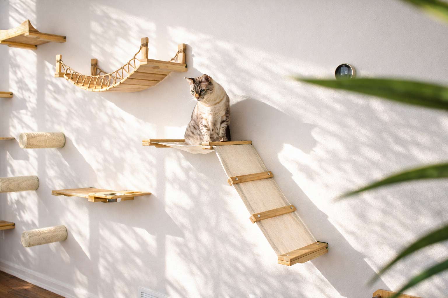 The Lift: Cat Wall Ramp with Hammock Bed - by Catastrophic Creations