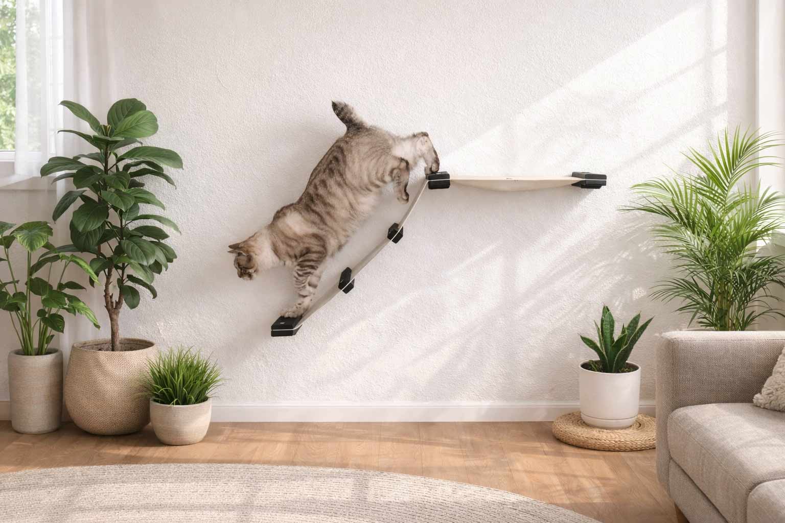 The Lift: Cat Wall Ramp with Hammock Bed - by Catastrophic Creations