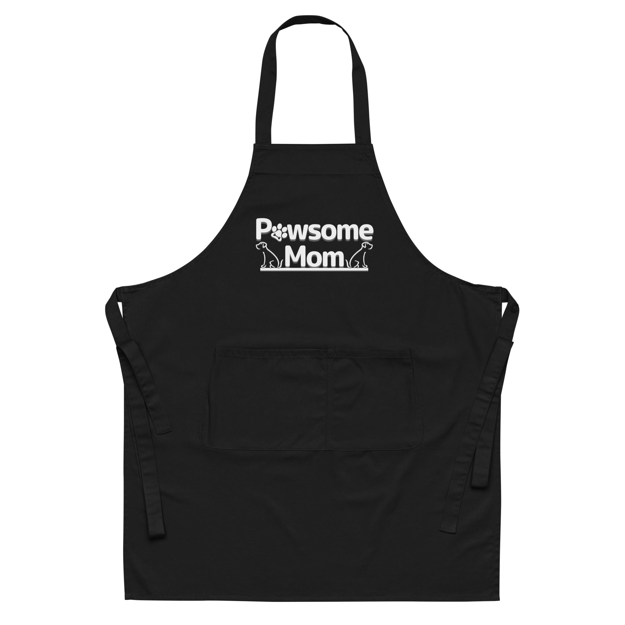 Pawsome Mom Dark ColorOrganic Cotton Apron