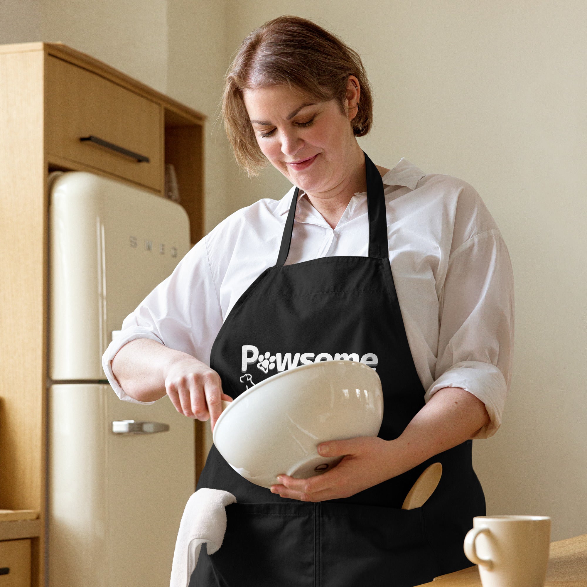 Pawsome Mom Dark ColorOrganic Cotton Apron