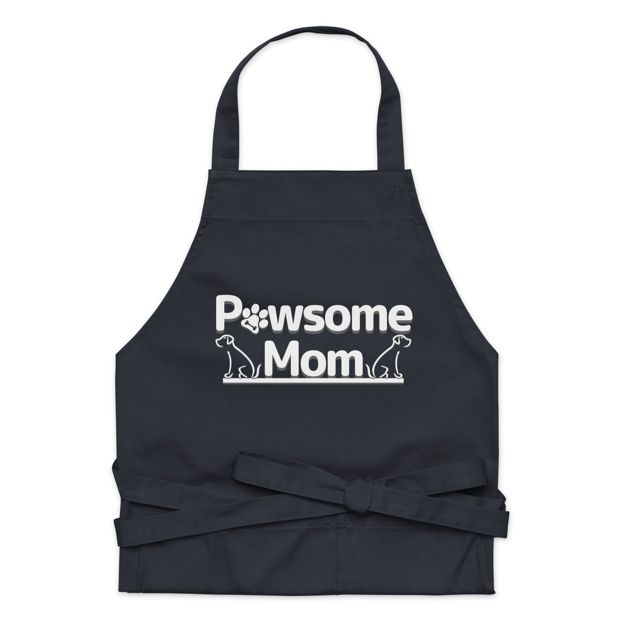 Pawsome Mom Dark ColorOrganic Cotton Apron