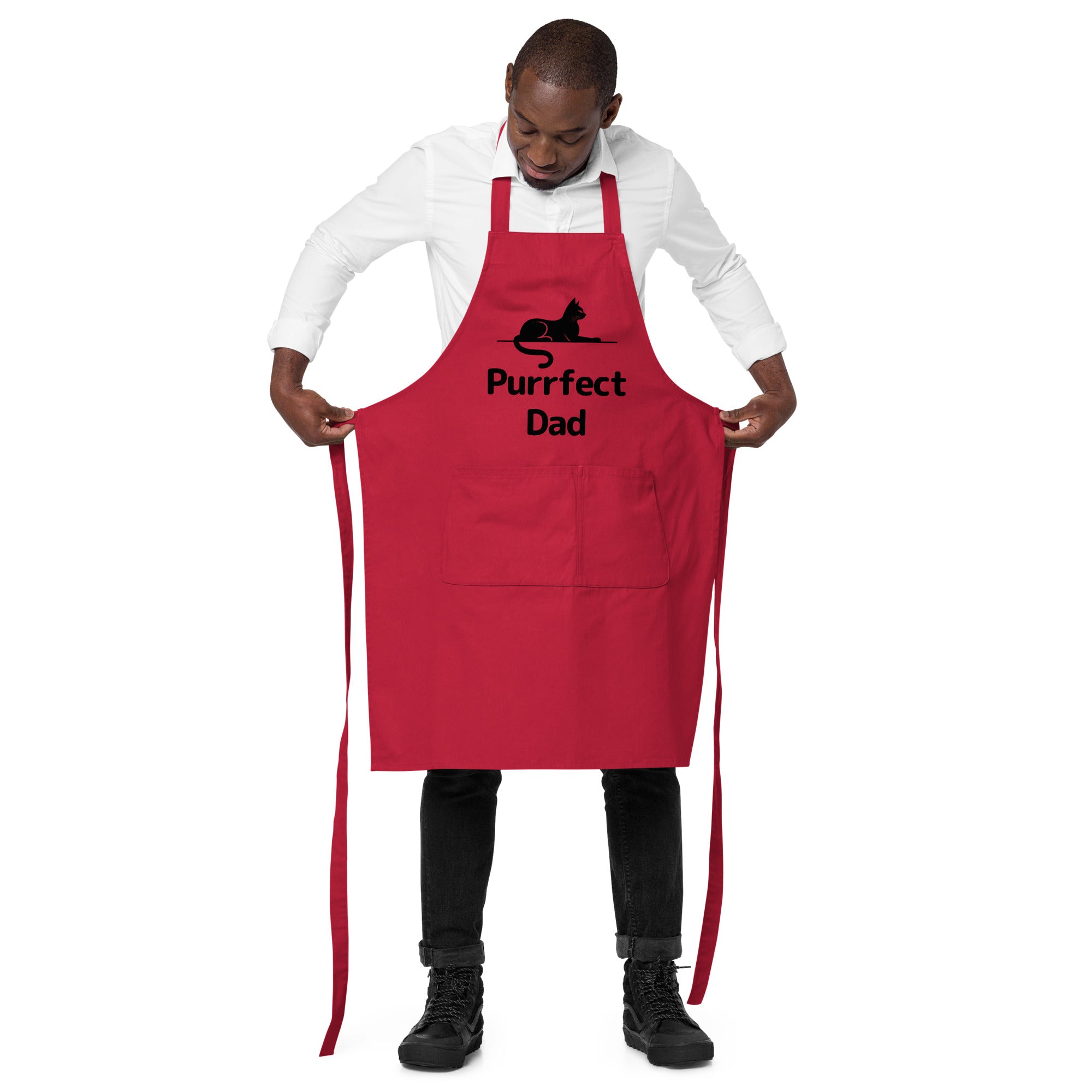 Purrfect Cat Dad V2 Organic Cotton Apron