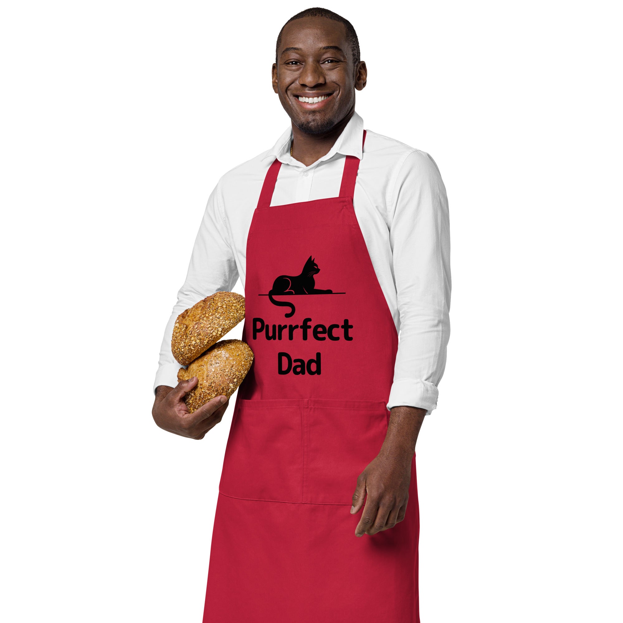 Purrfect Cat Dad V2 Organic Cotton Apron