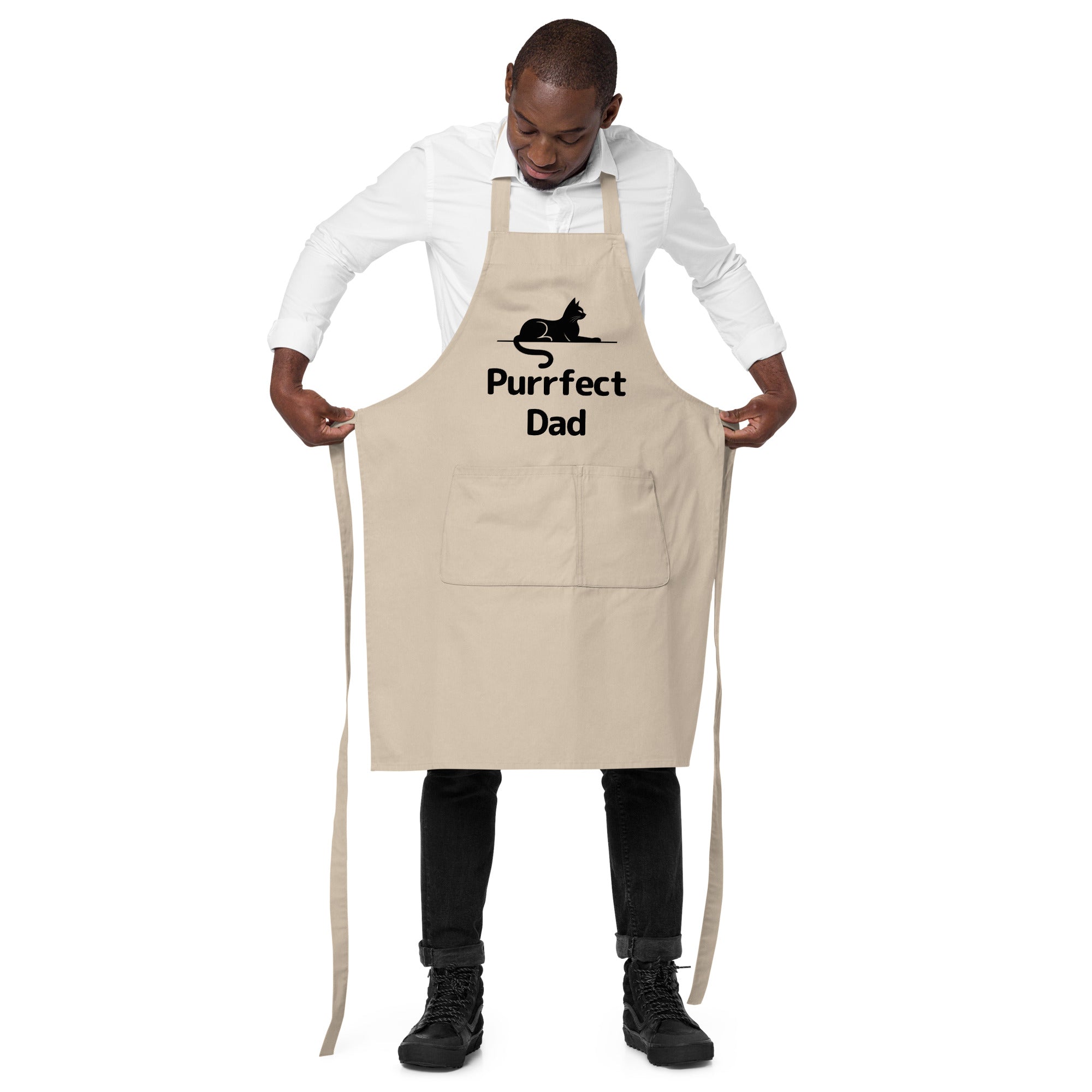 Purrfect Cat Dad V2 Organic Cotton Apron