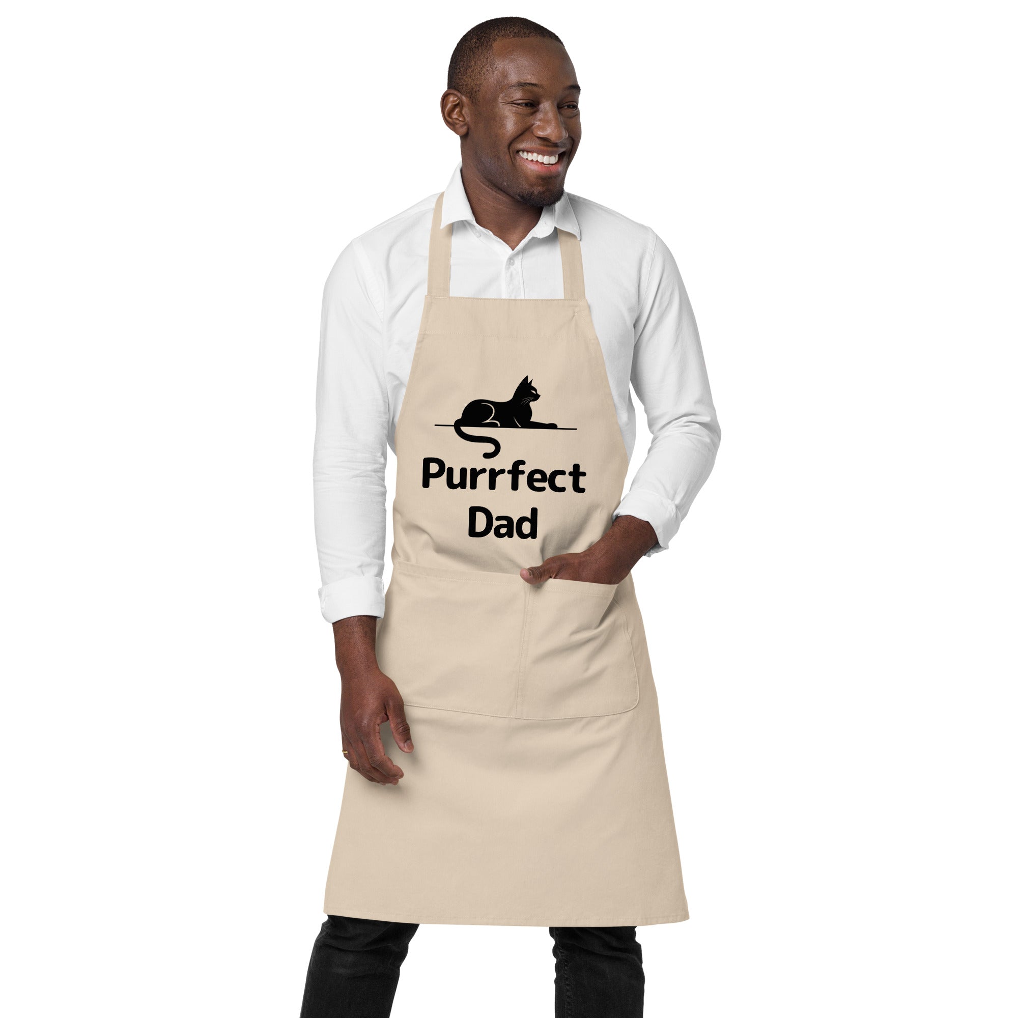 Purrfect Cat Dad V2 Organic Cotton Apron
