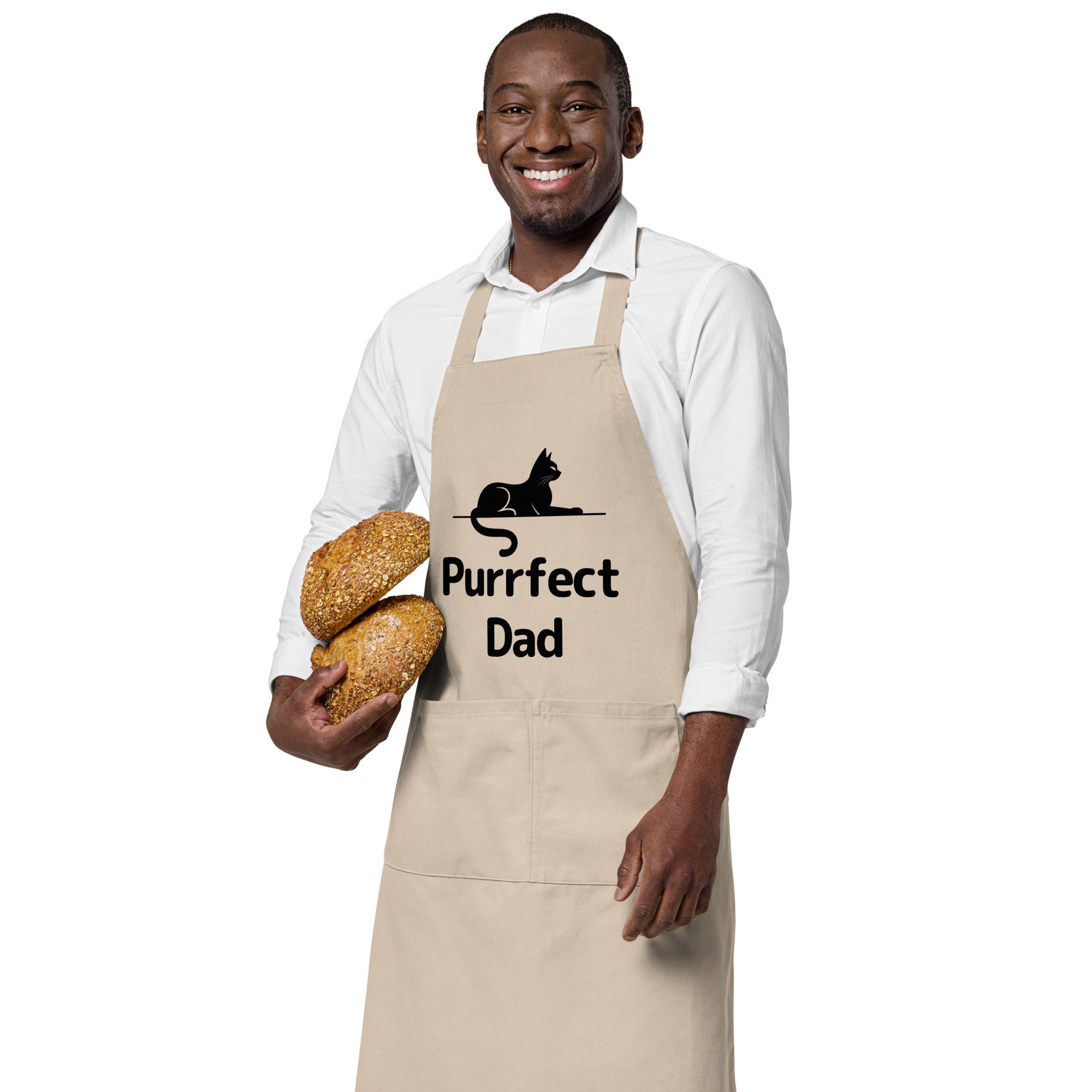 Purrfect Cat Dad V2 Organic Cotton Apron