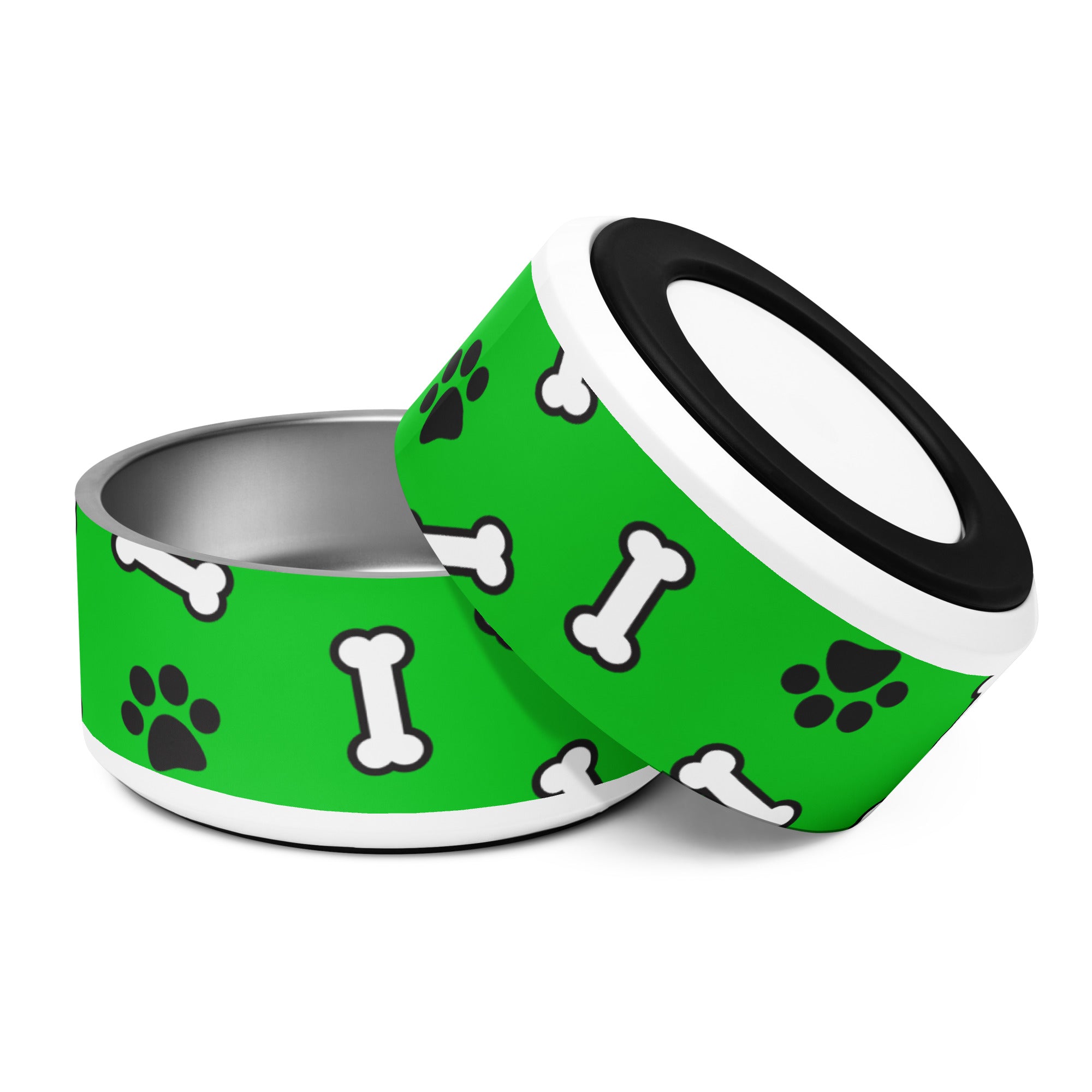 Paws N' Bone Green Pet Bowl