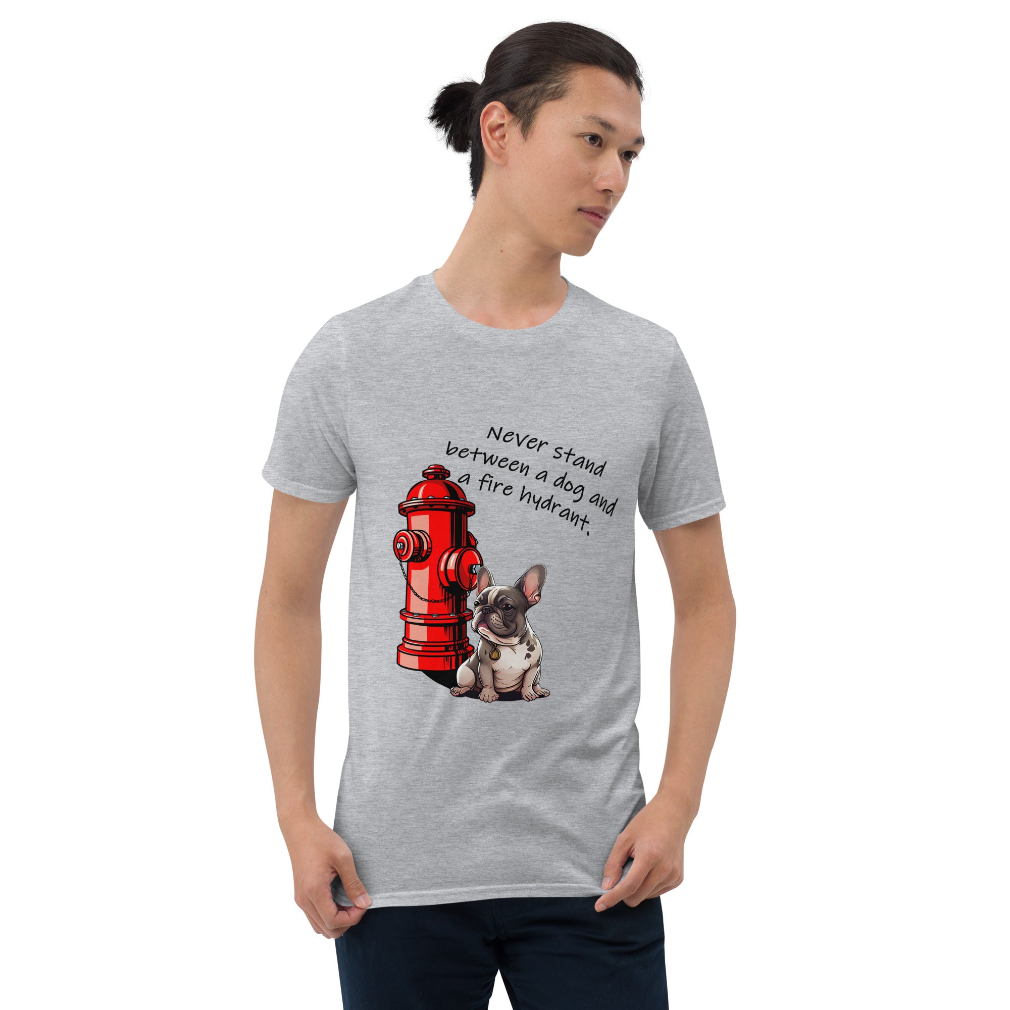 Frenchie Fire Hydrant Light Unisex Tee