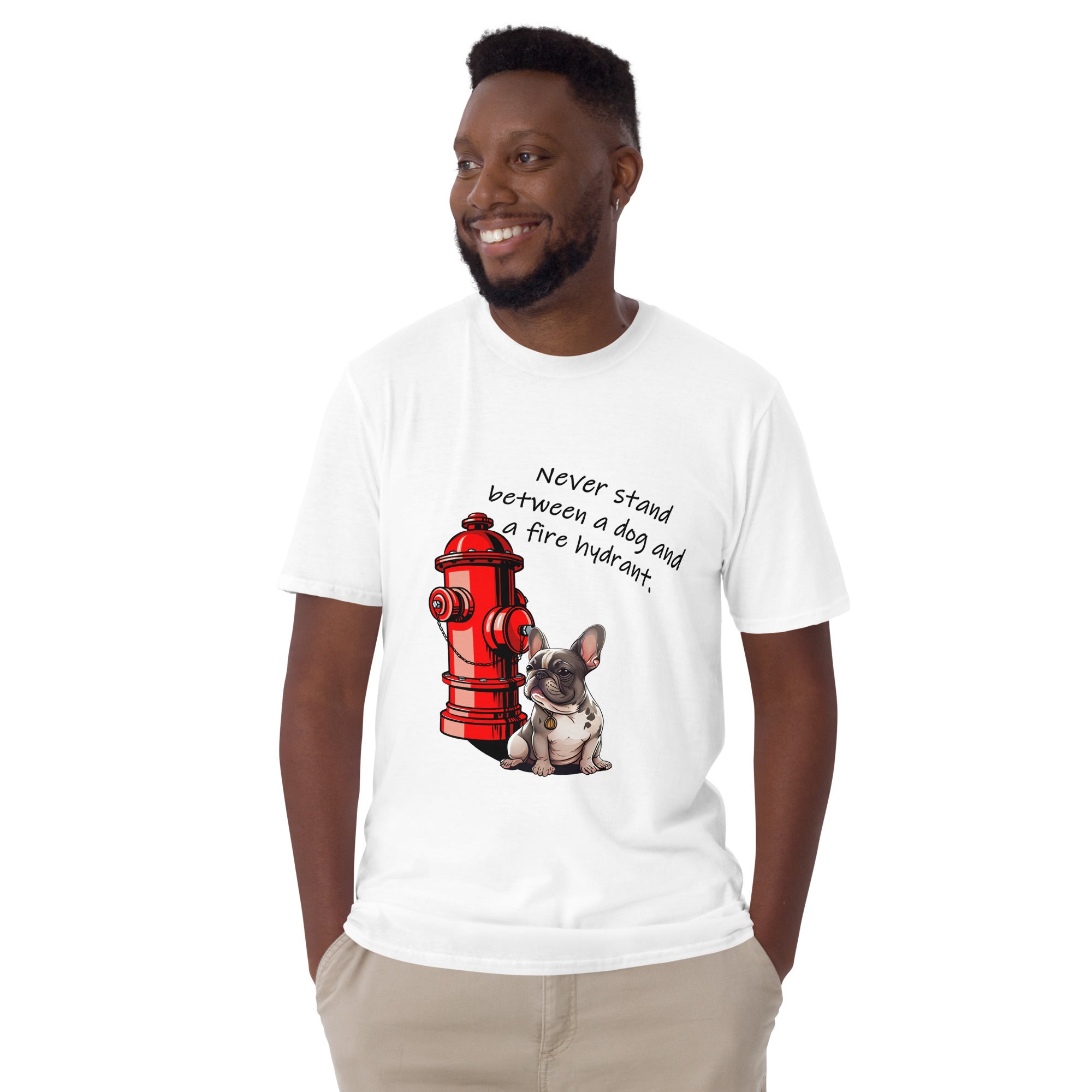 Frenchie Fire Hydrant Light Unisex Tee