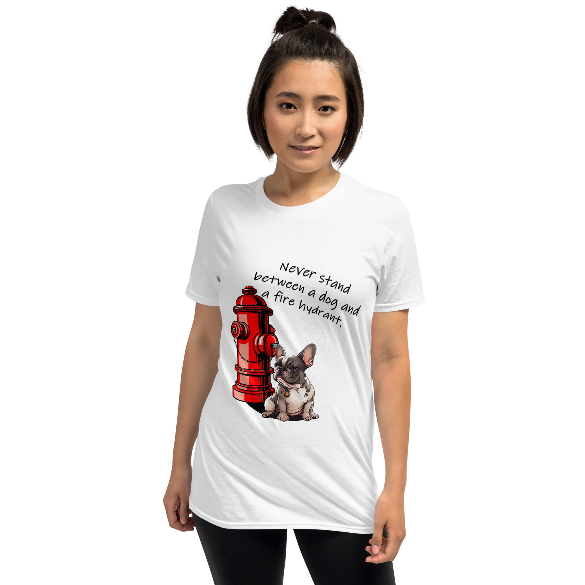Frenchie Fire Hydrant Light Unisex Tee