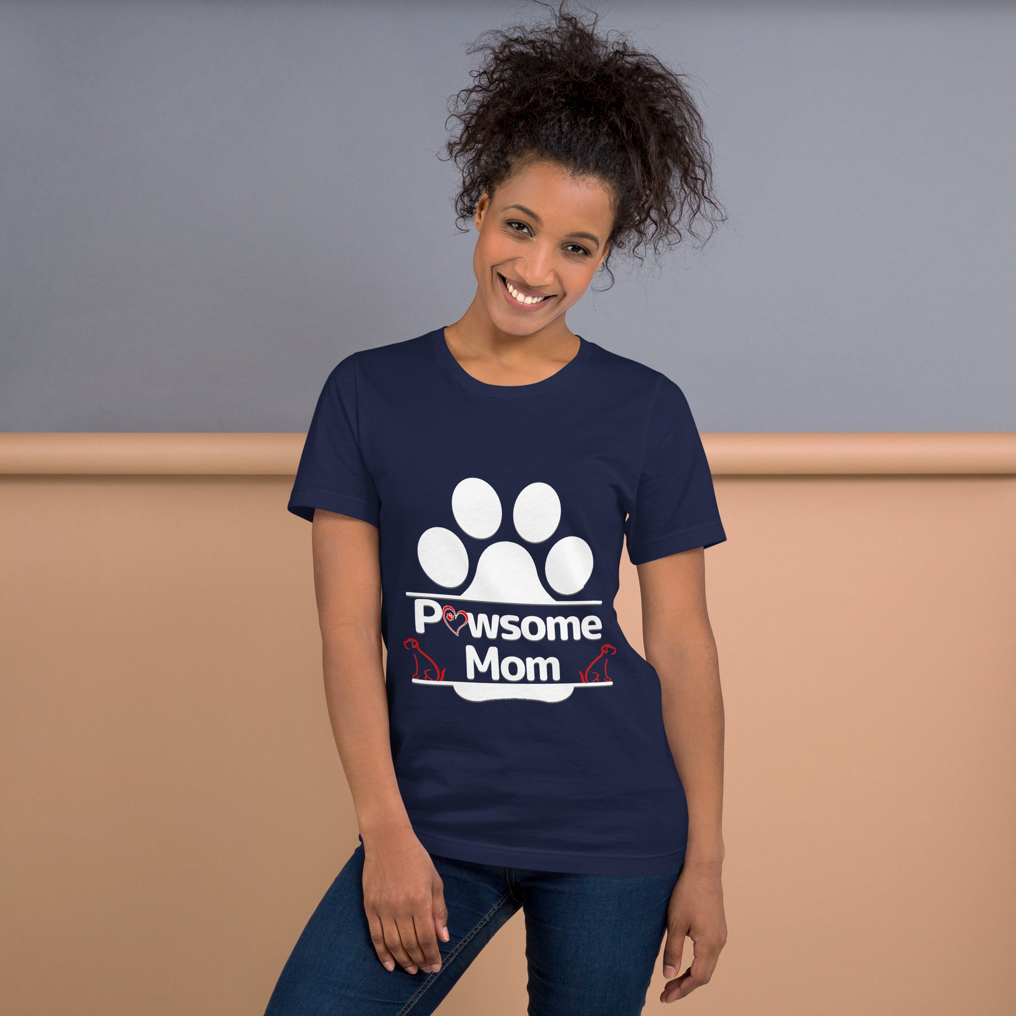 Pawsome Mom Dark Color Tee