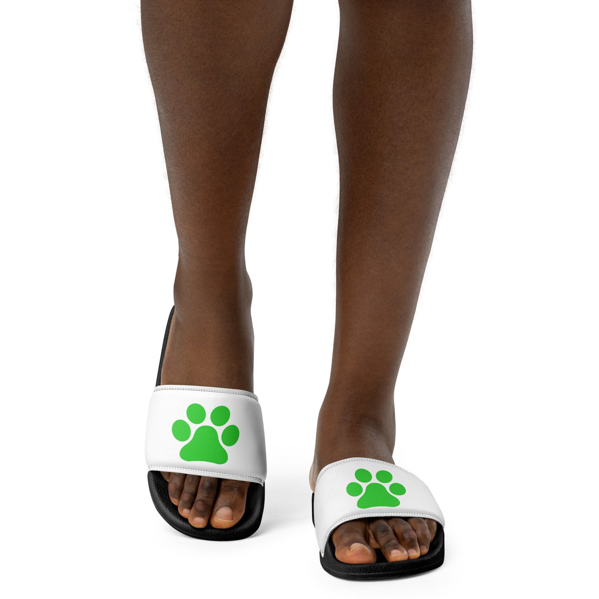 Women's Black Paw Slides