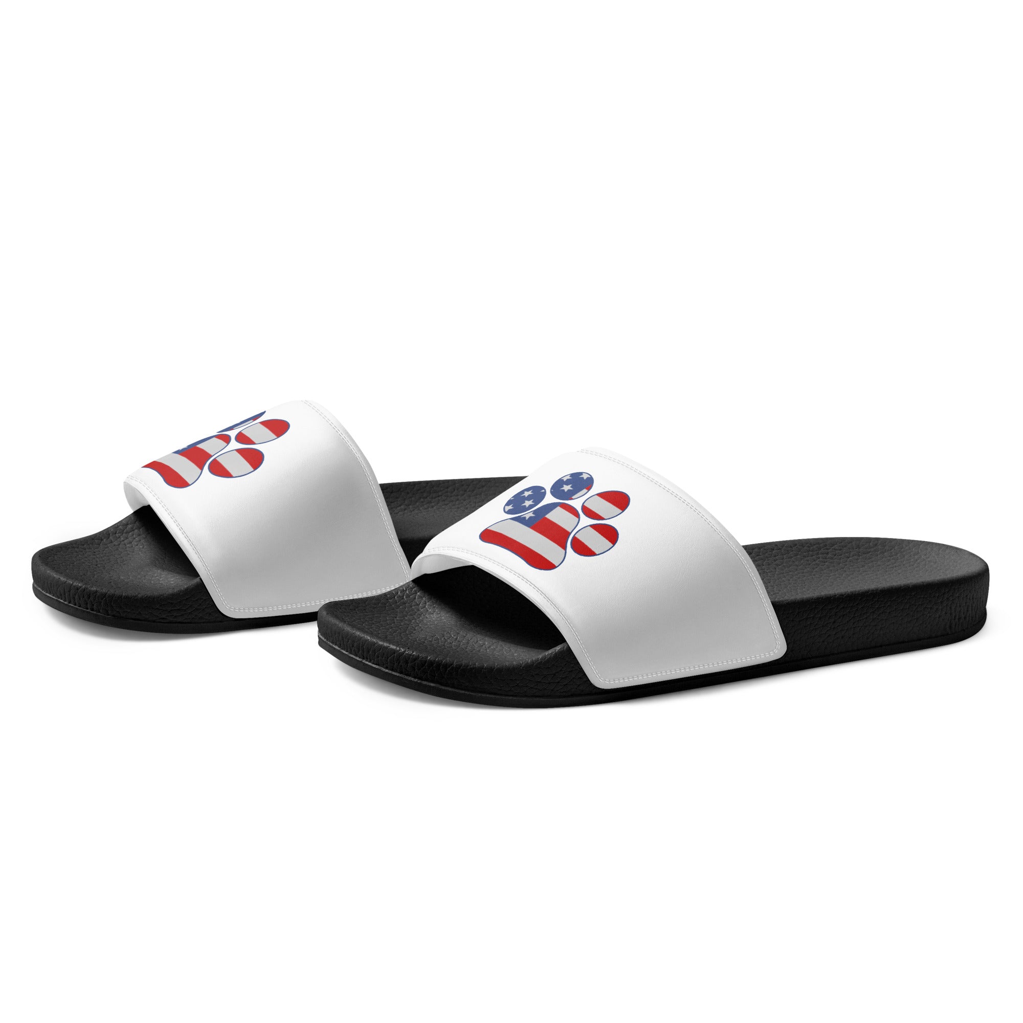 Women's Black Paw Slides