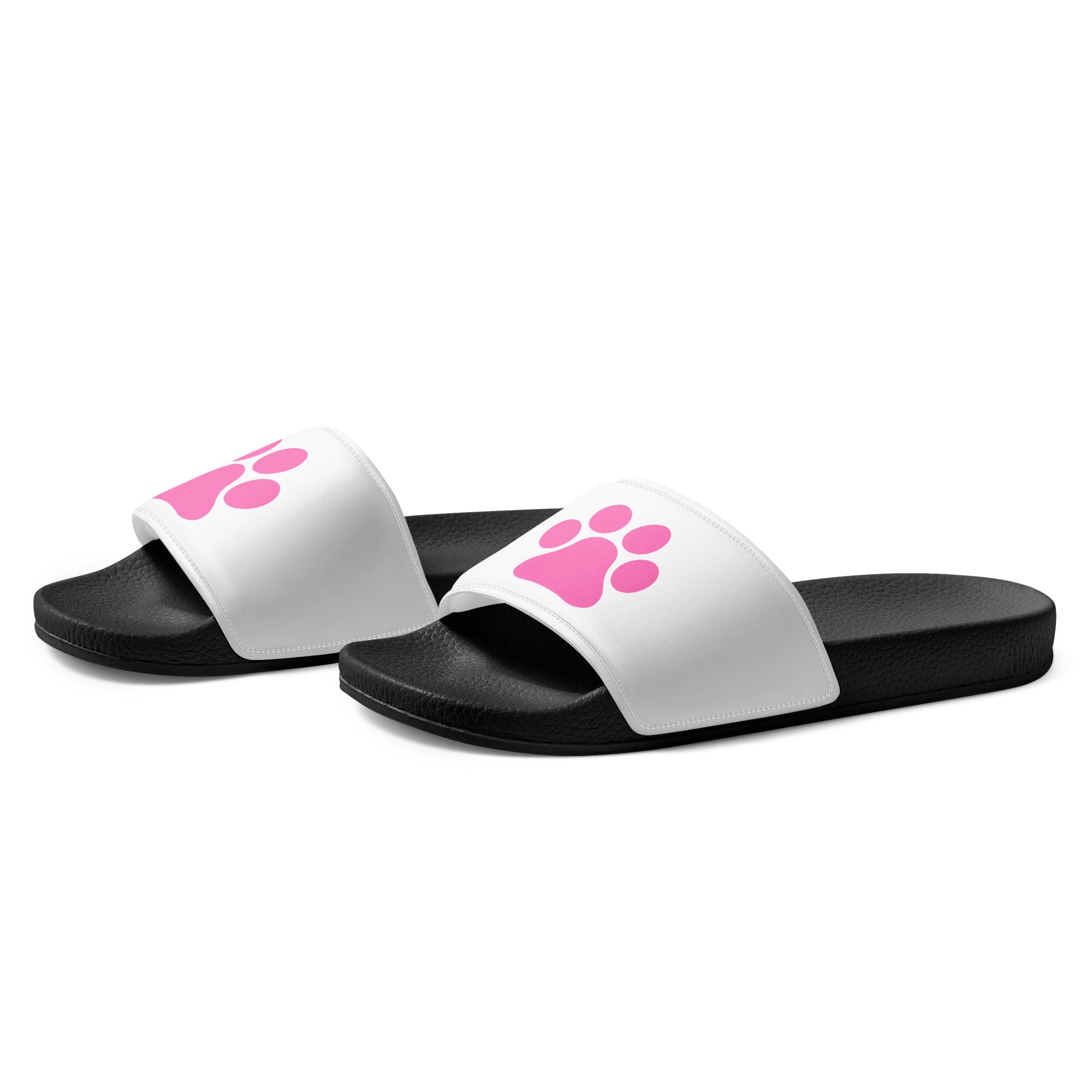 Women's Black Paw Slides