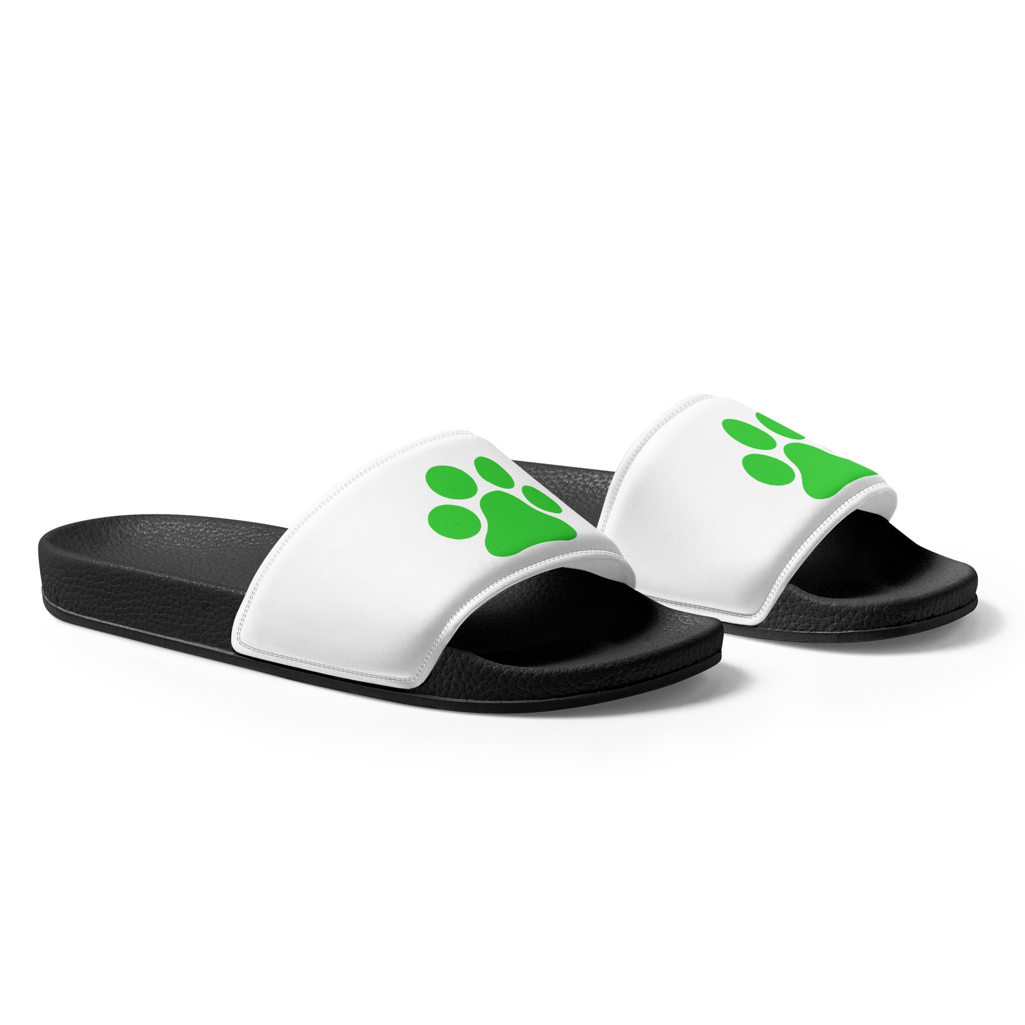Women's Black Paw Slides