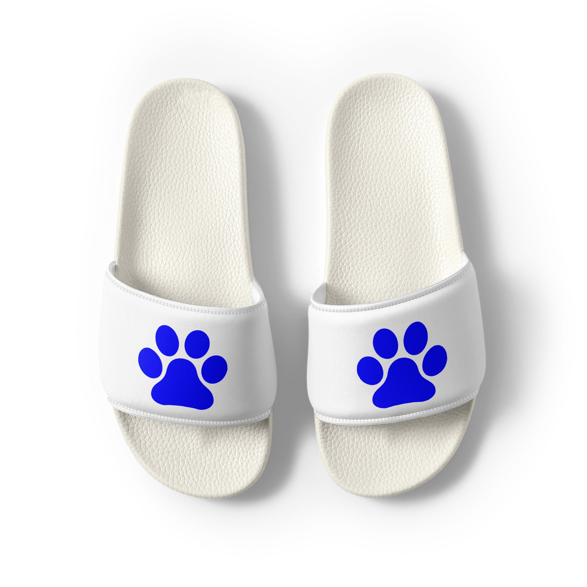 Women's White Paw Slides