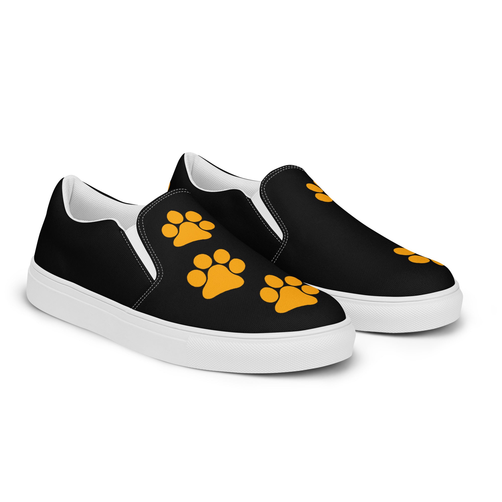 Women’s Black slip-on Paw Print Shoes