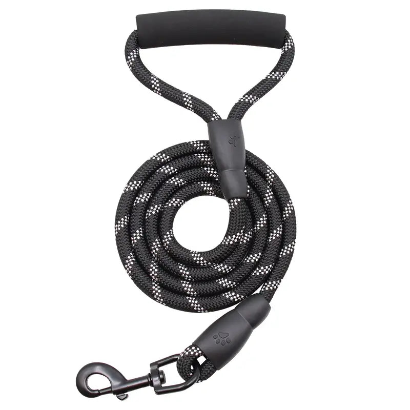 Pet Leash With Nylon Reflective Webbing For Large Dogs