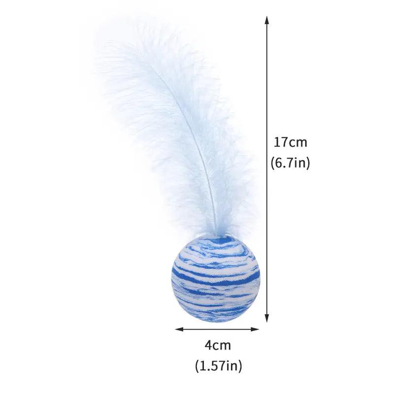Planet Feather Ball Cat Toy